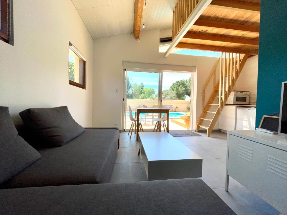 Annexe Des Pins - Studio Gite Avec Piscine & Climatisation Villeneuve-les-Beziers ภายนอก รูปภาพ