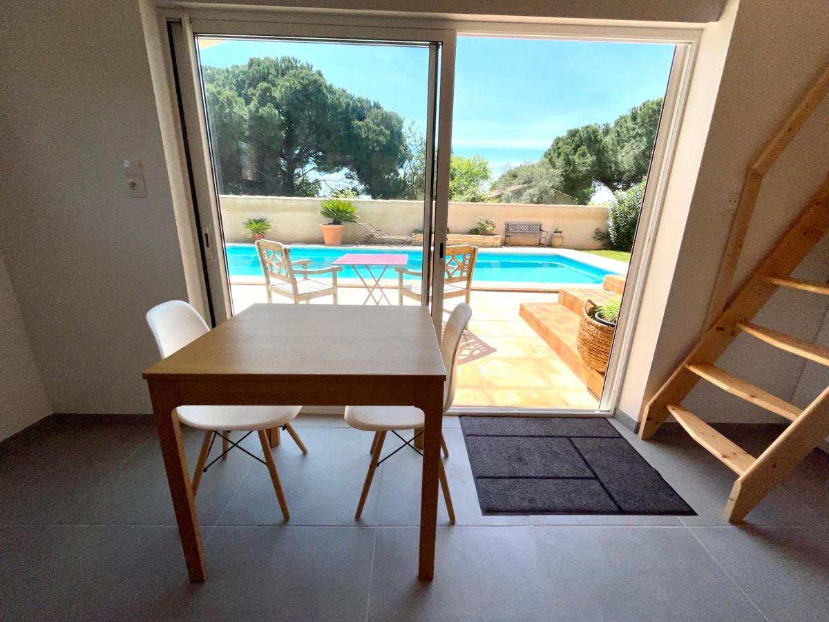 Annexe Des Pins - Studio Gite Avec Piscine & Climatisation Villeneuve-les-Beziers ภายนอก รูปภาพ